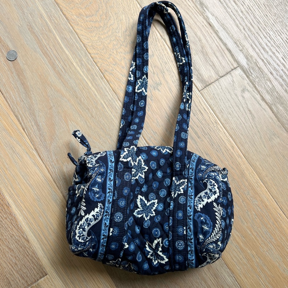 Vera Bradley Blue Paisley Quilted Shoulder Bag
